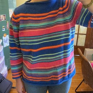Vintage Ralph Lauren Multicolored Stripe Knit Sweater